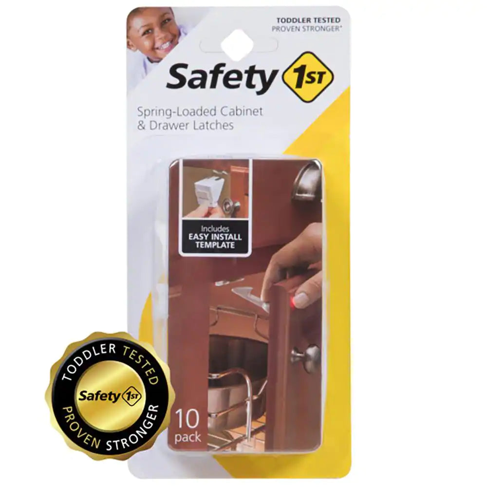 Spring Loaded Cabinet and Drawer Latches (10-Pack)