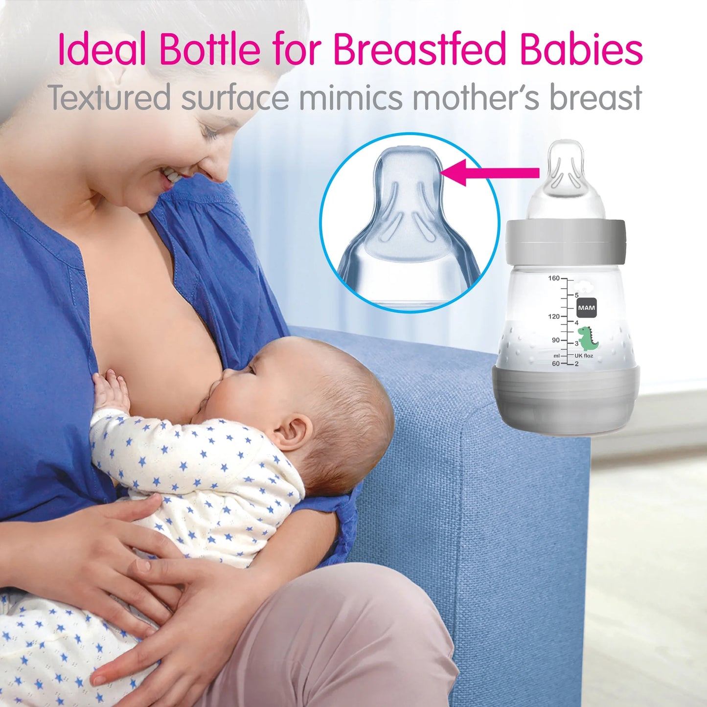 Easy Start Anti-Colic Matte Bottle 5 Oz (2-Count), Baby Essentials, Slow Flow Bottles with Silicone Nipple, Baby Bottles for Baby Girl, Sage