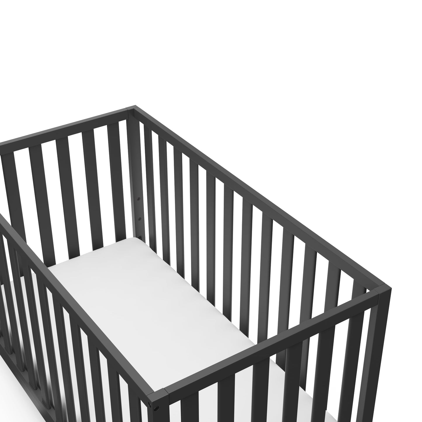 Sunset 4-In-1 Convertible Baby Crib, Gray