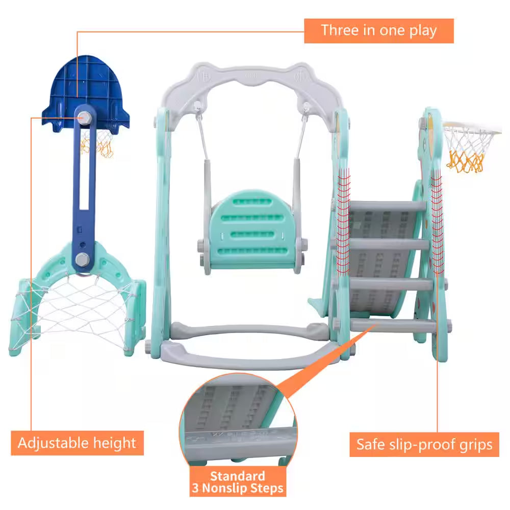 5 in 1 Toddler Slide and Swing Play-Set Baby'S Activity Center