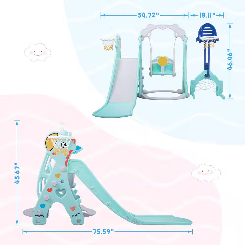5 in 1 Toddler Slide and Swing Play-Set Baby'S Activity Center