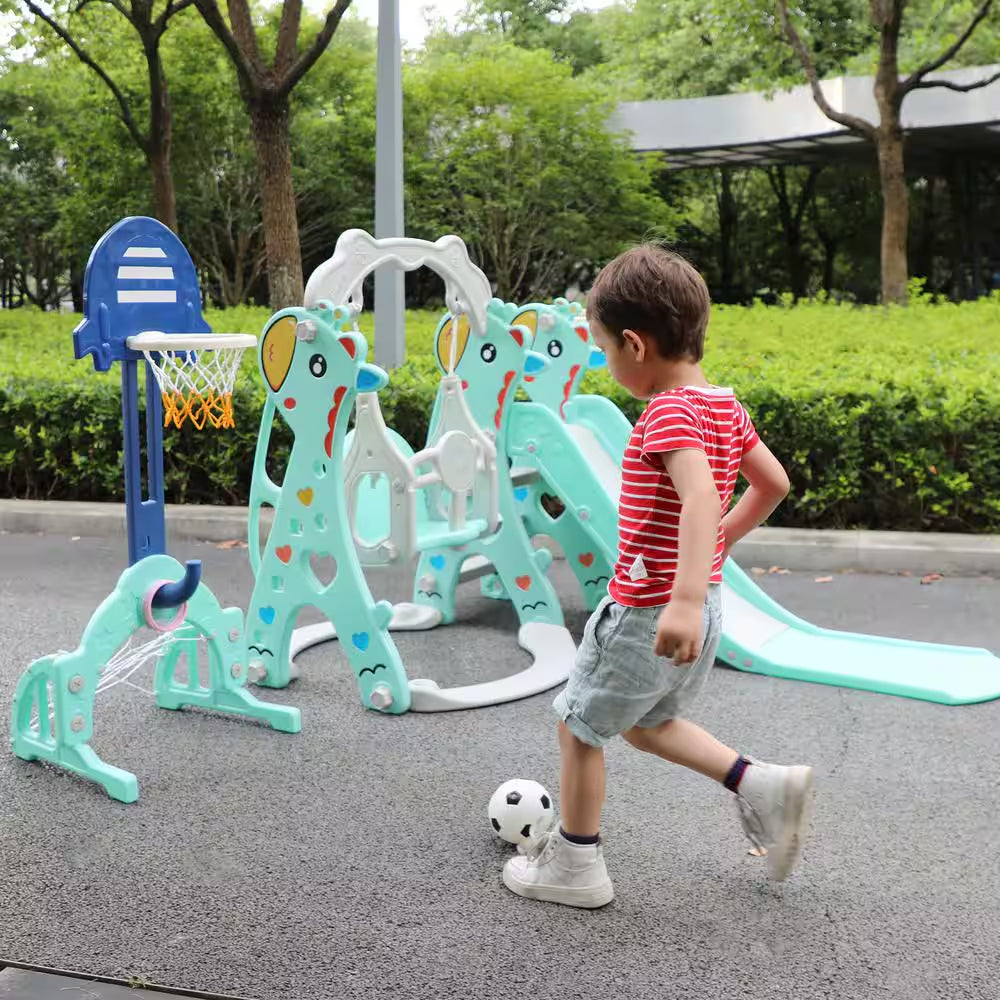 5 in 1 Toddler Slide and Swing Play-Set Baby'S Activity Center
