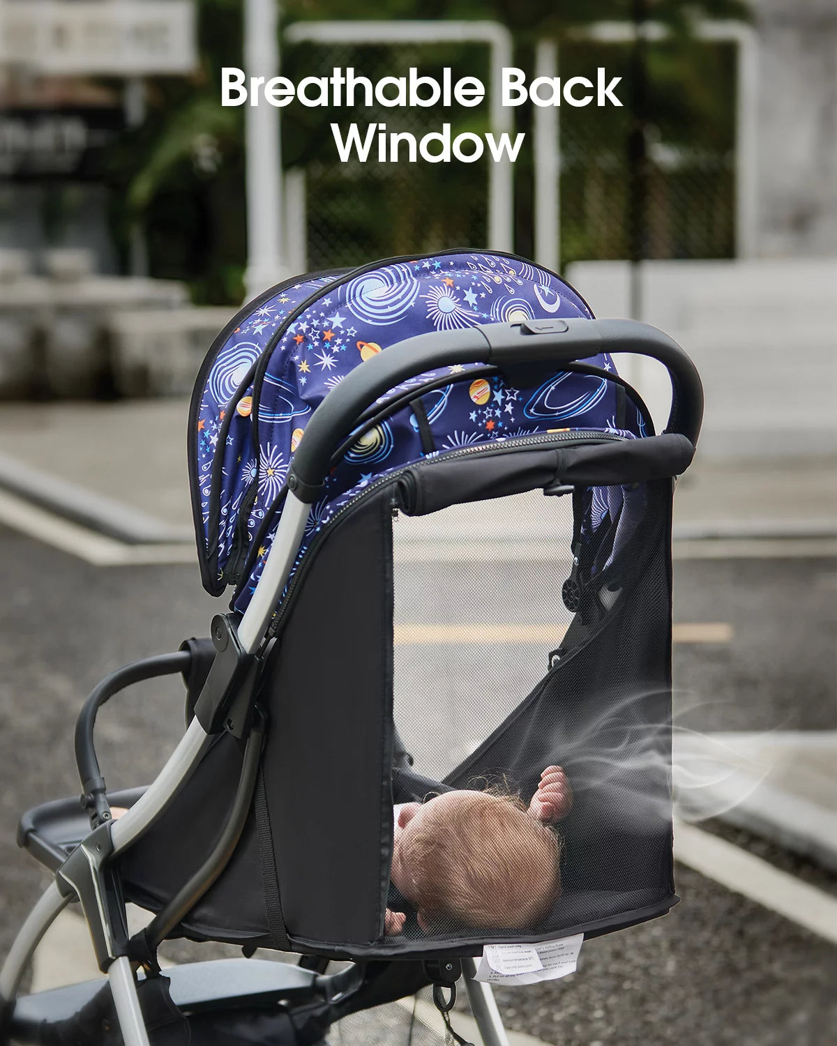 Lightweight Baby Stroller, Foldable and Compact Stroller for Baby and Toddler, Aluminum Frame Travel Stroller with Extend Canopy and Rubber Wheels