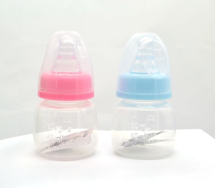 Stereoscopic Sucking PP Silica Gel Baby Care Bottle