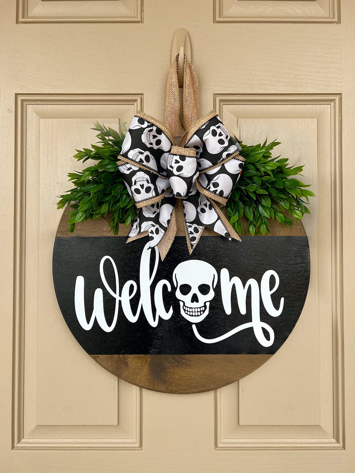 Halloween White Ghost BOO Doorplate Pendant