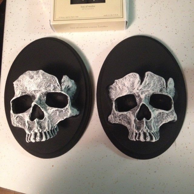 Halloween Ghost Skull Wall Candle Holder