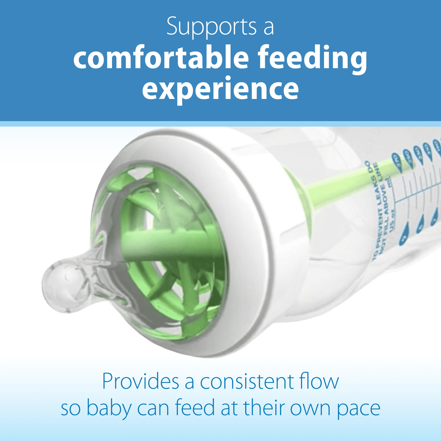 Options+ Wide-Neck Baby Bottle Nipple - Level 2, Medium Flow - 6-Pack - 3M+
