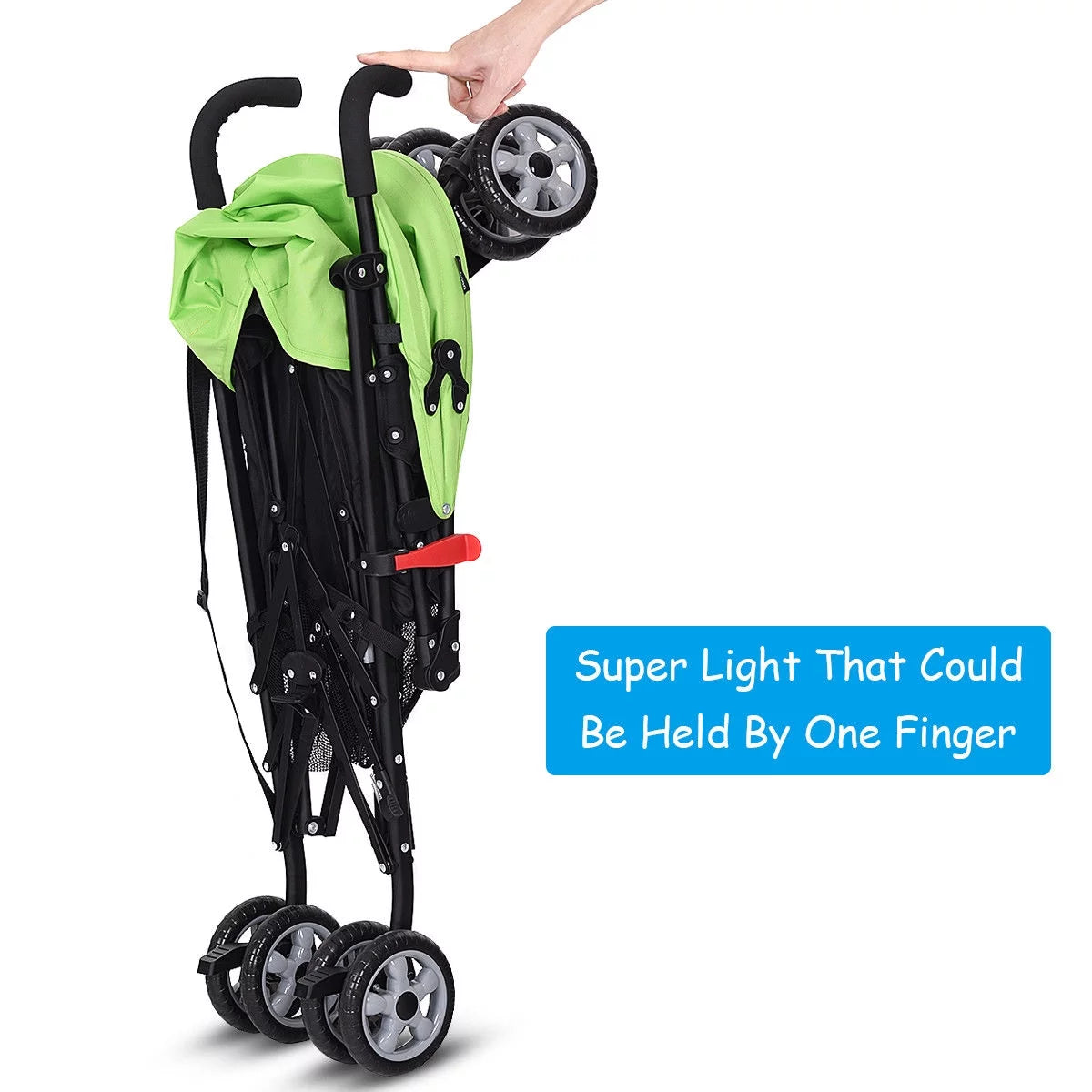 Folding Lightweight Baby Toddler Umbrella Travel Stroller with Storage Basket Green