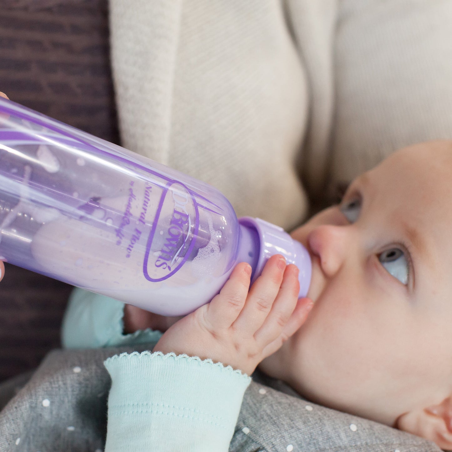 Natural Flow Anti-Colic Options+ Narrow Baby Bottle, 8 Oz/250 Ml, with Level 1 Slow Flow Nipple, Purple, 0M+, 3 Pack