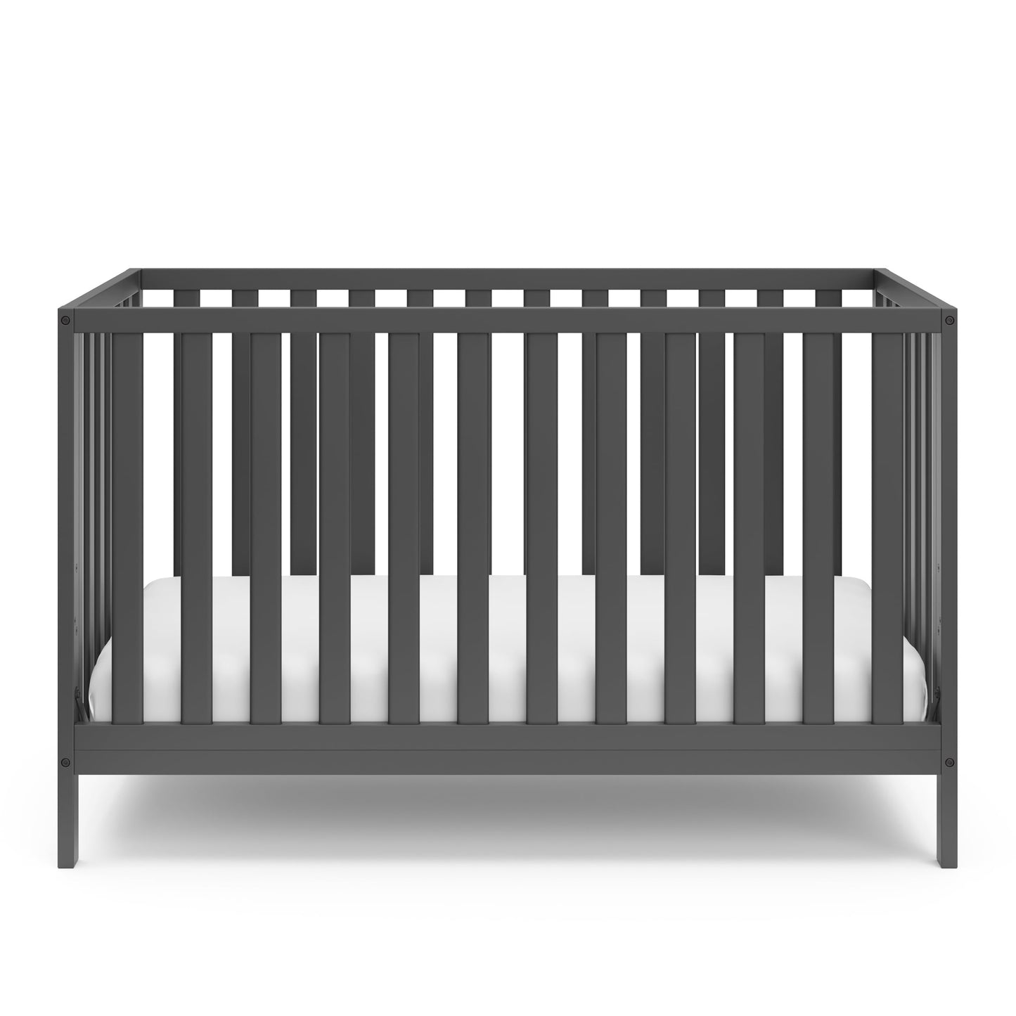 Sunset 4-In-1 Convertible Baby Crib, Gray