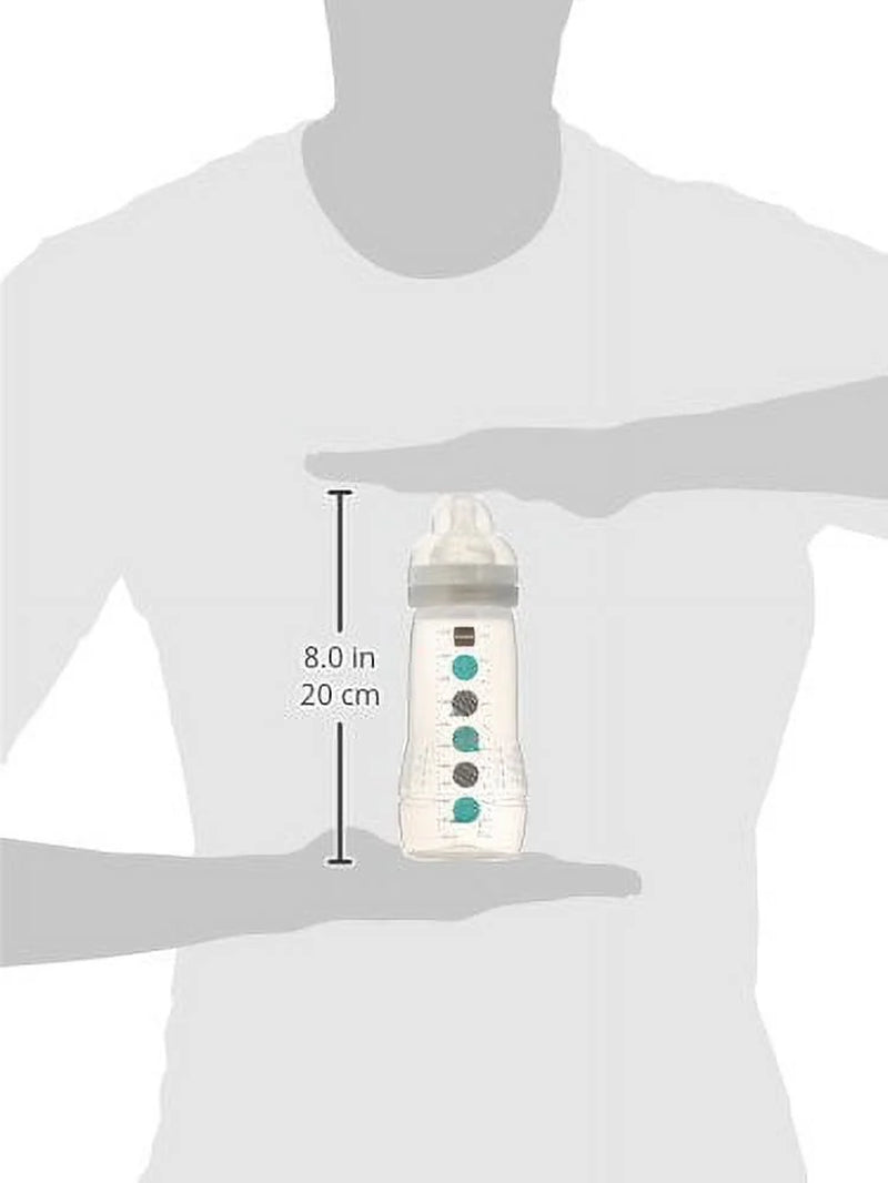 Easy Active Bottle 11 Oz (2-Count), Fast Flow Bottles, 4+ Month, Unisex, Gray Unisex 2 Count (Pack of 1)