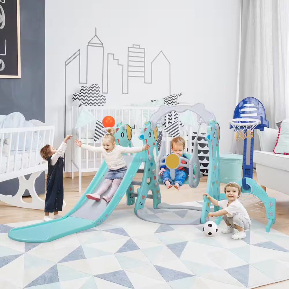 5 in 1 Toddler Slide and Swing Play-Set Baby'S Activity Center