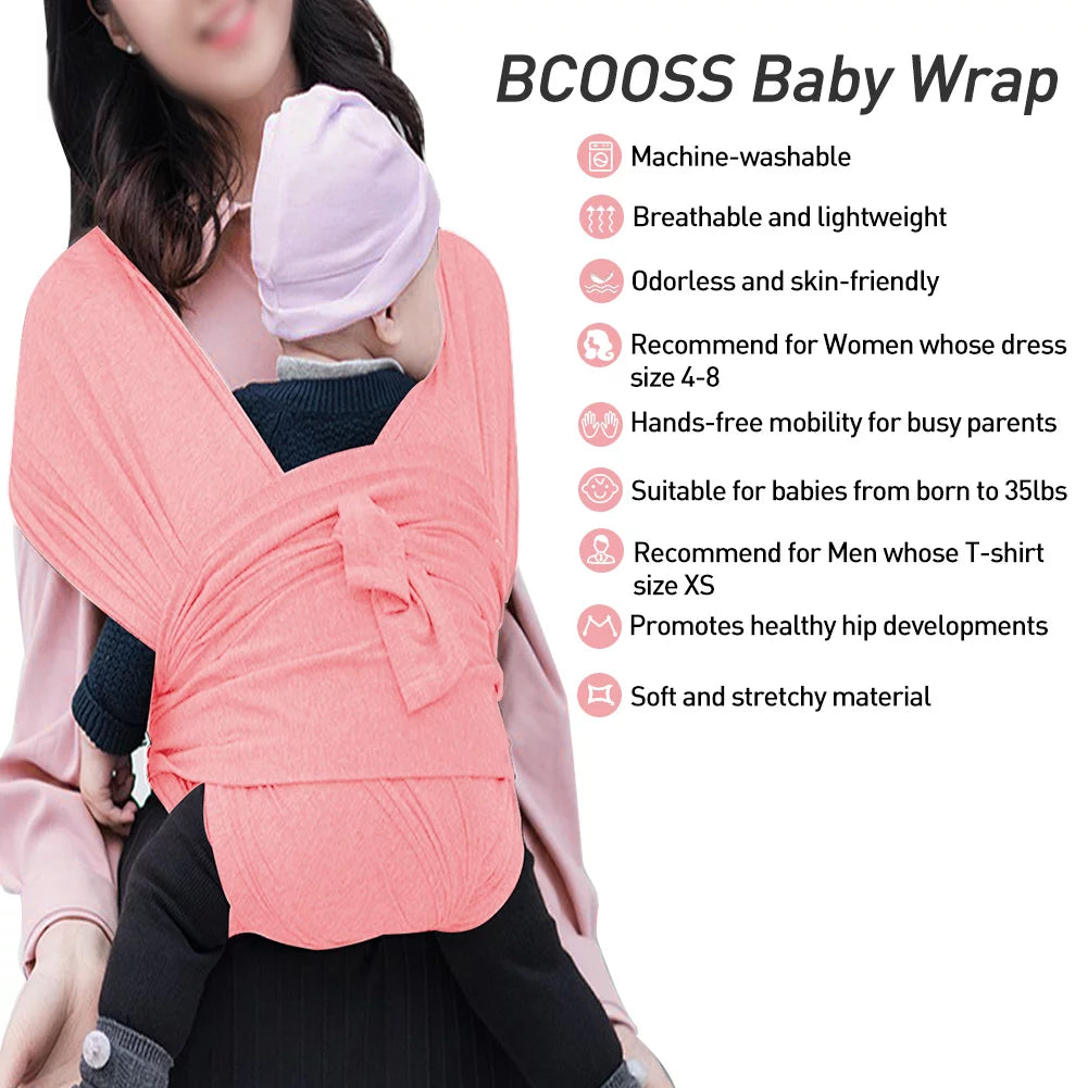 Newborn Stretchy Front and Hip Baby Sling - Pink