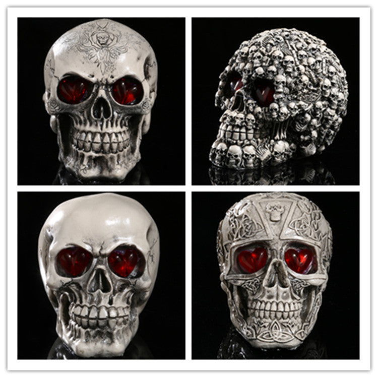 Resin led skull decoration