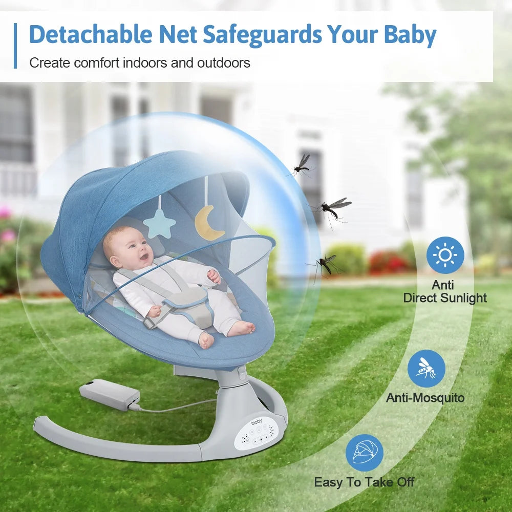 TEAYINGDE Baby Swing (Blue)