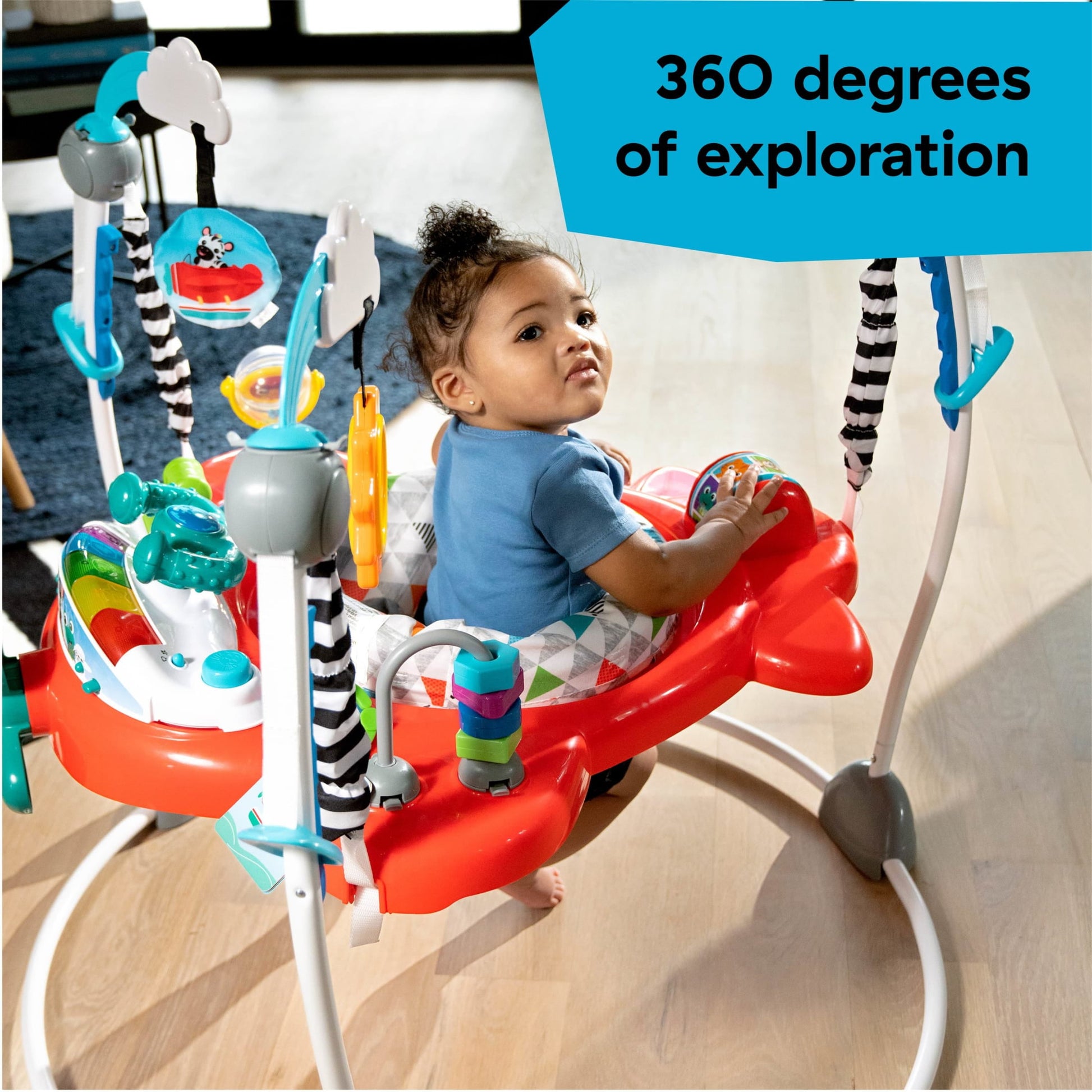 Ocean Explorers Airplane Adventure Baby Activity Center Jumper, Ages 6+ Months