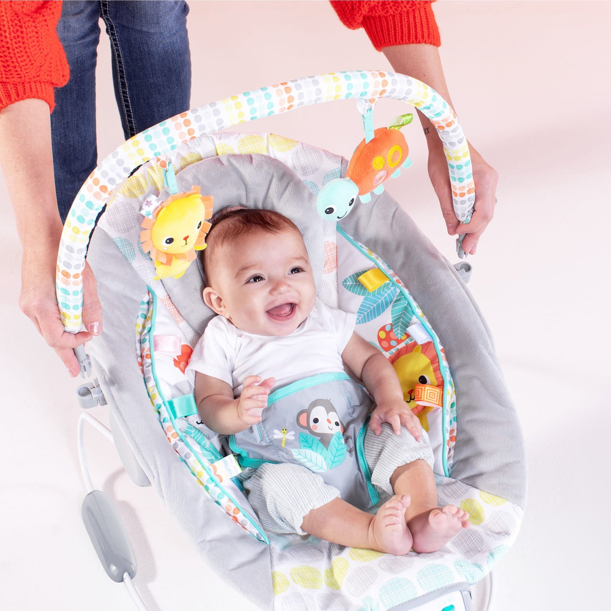 Whimsical Wild Vibrating Baby Bouncer Seat and Rocker