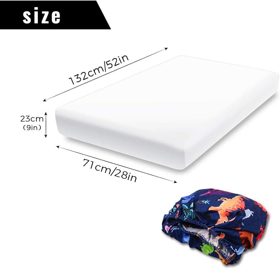 Soft Fitted Crib Sheet, Stretchy and Breathable Toddler Crib Sheet for Boys and Girls, Fits Standard Crib and Toddler Mattress (Dinosaur)