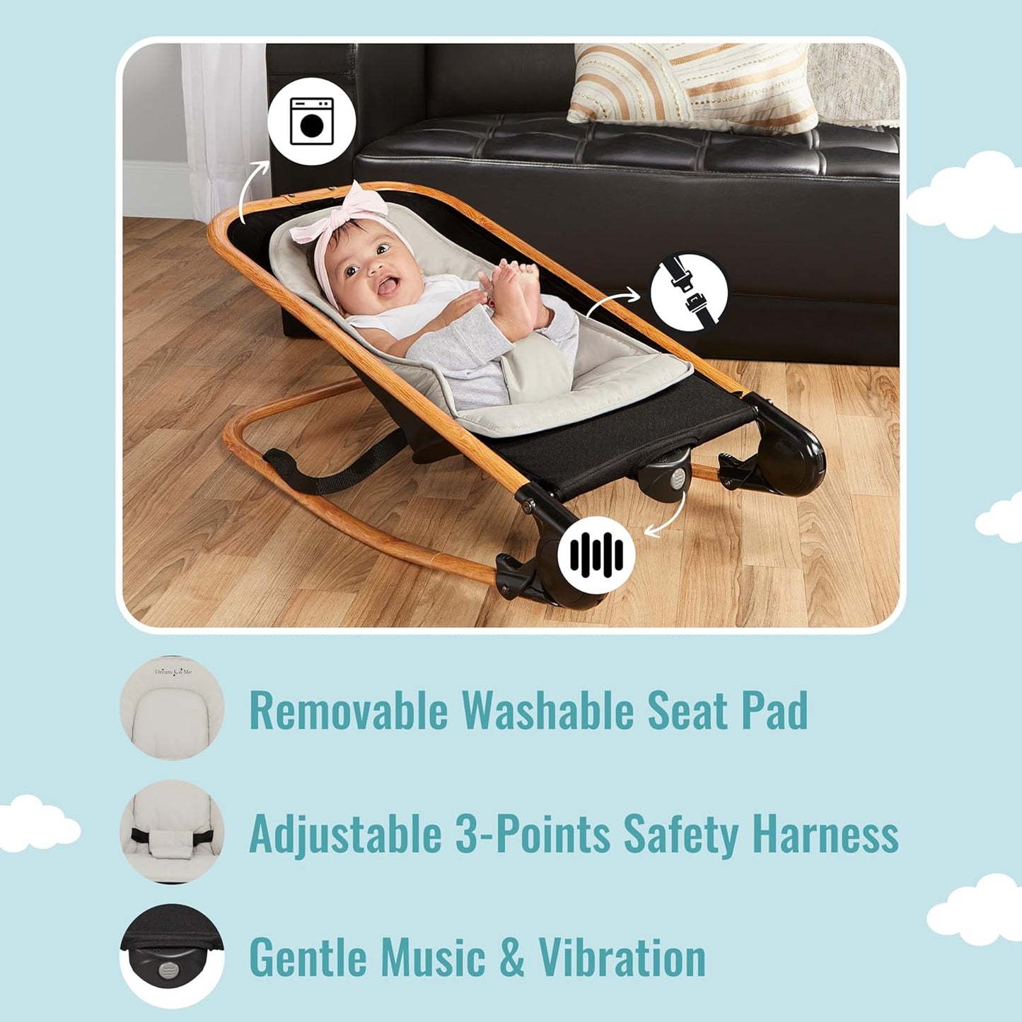 Rock with Me 2-In-1 Baby Rocker and Stationary Seat