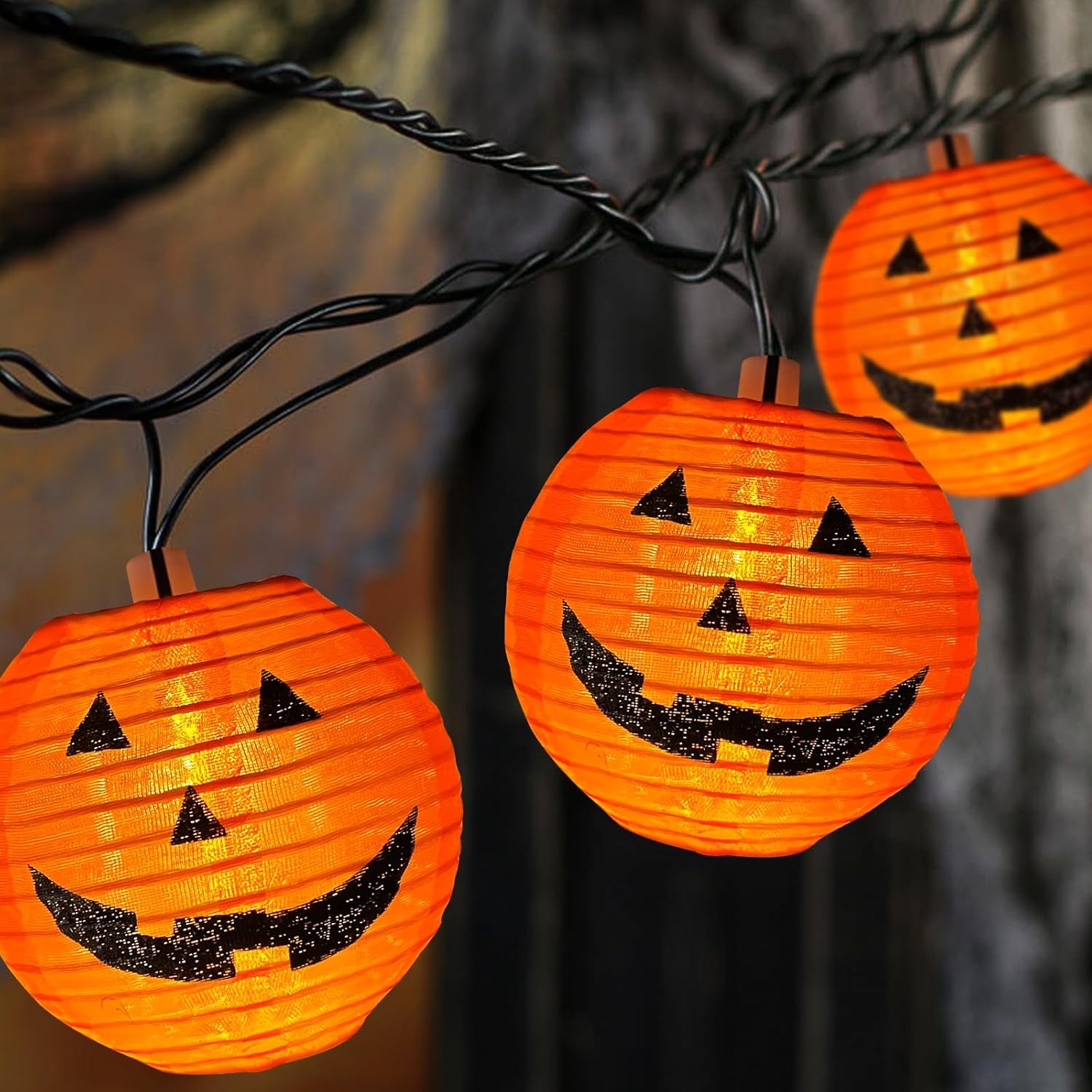 Halloween Pumpkin Lantern String Lights 8.5Ft 