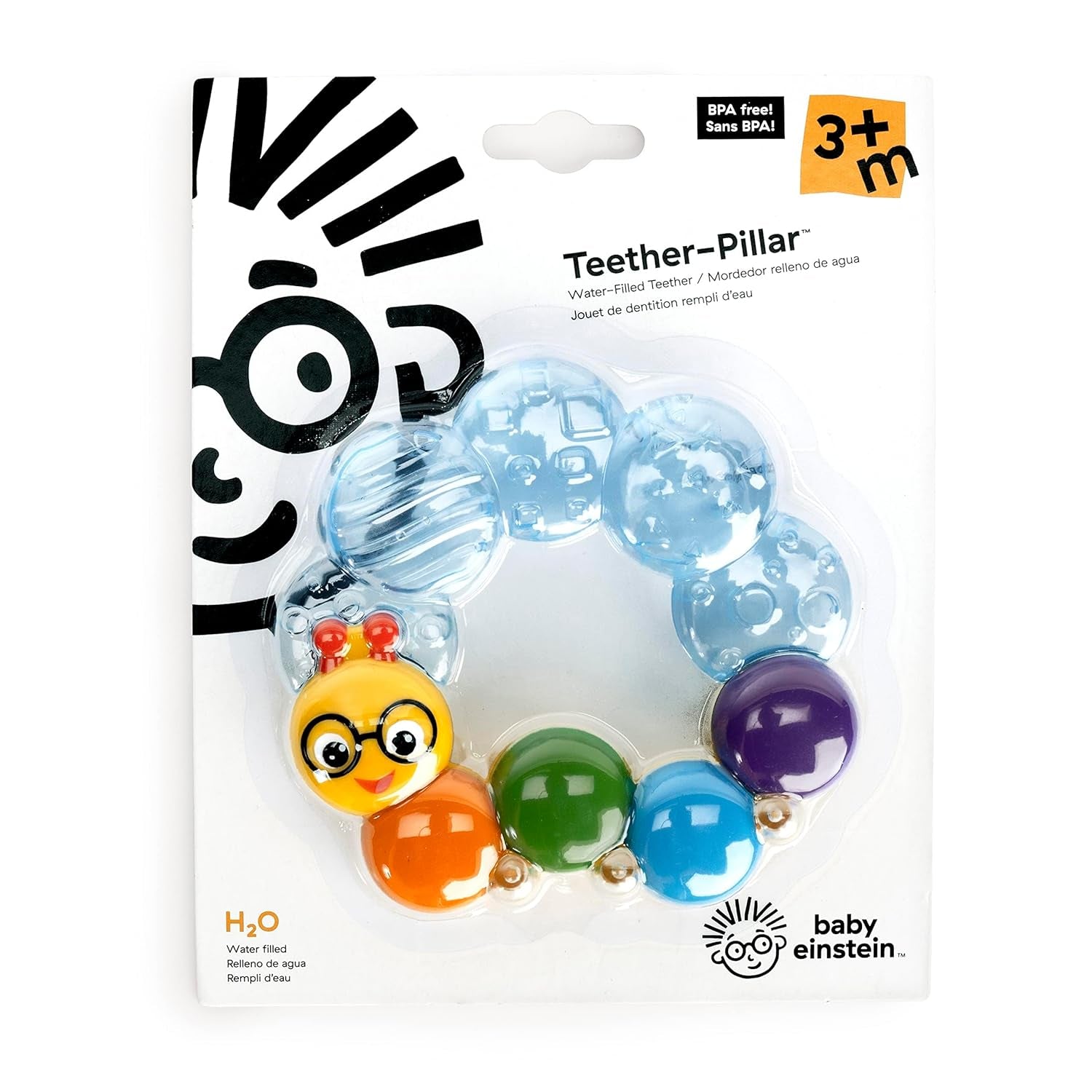 Teether-Pillar Rattle and Chill Teething Toy, Ages 3 Months +