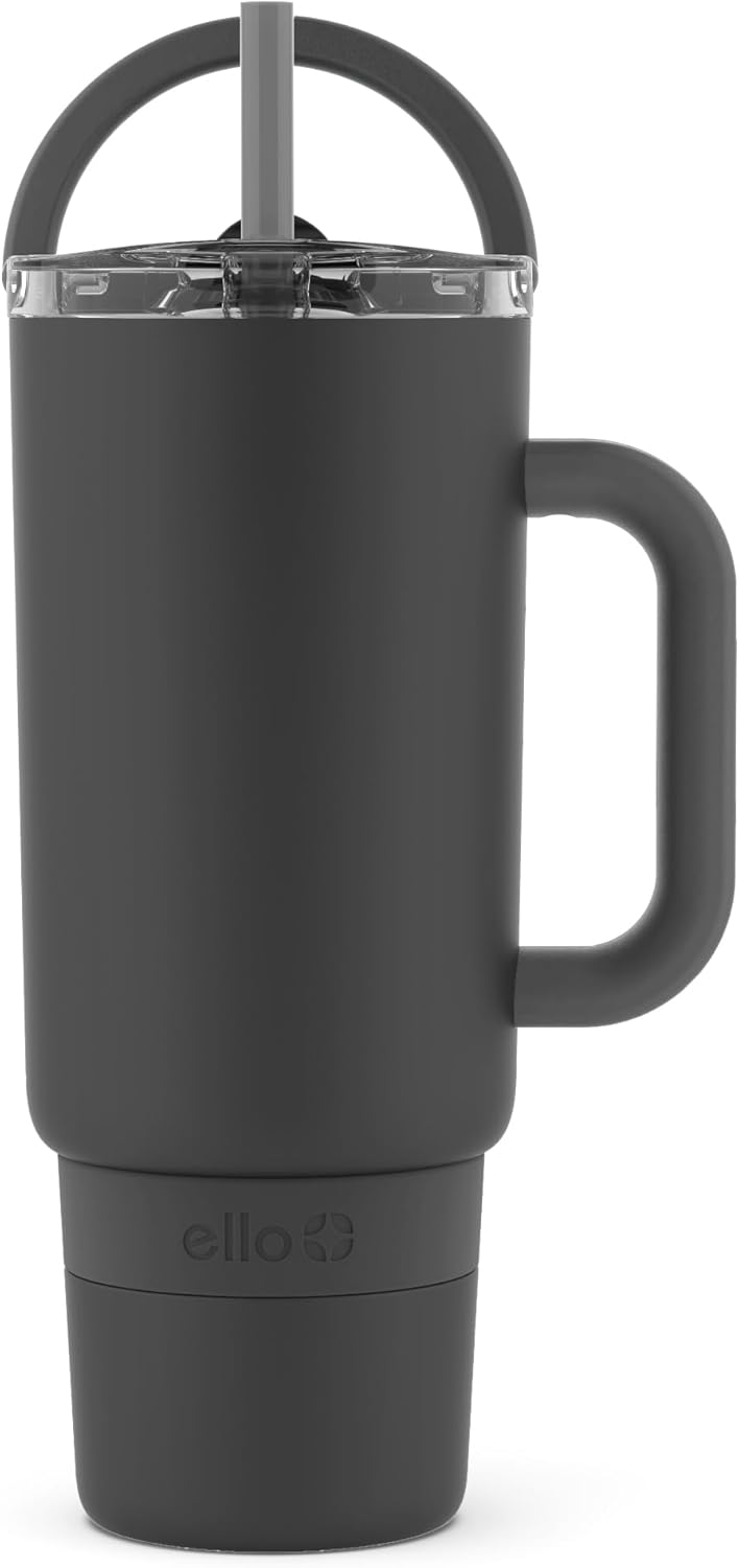 Vacuum Insulated Stainless Steel 40Oz Tumbler with Carry Loop & Integrated Handle