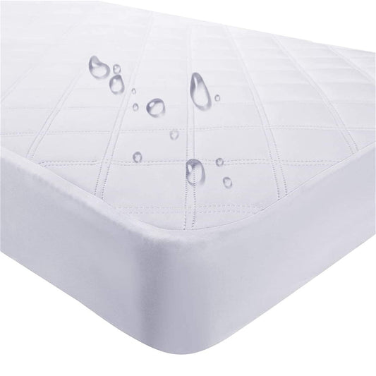 Waterproof Crib Mattress Protector, Quilted Fitted Crib Mattress Pad, Ultra Soft Breathable Toddler Mattress Protector Baby Crib Mattress Cover (52''X28'')