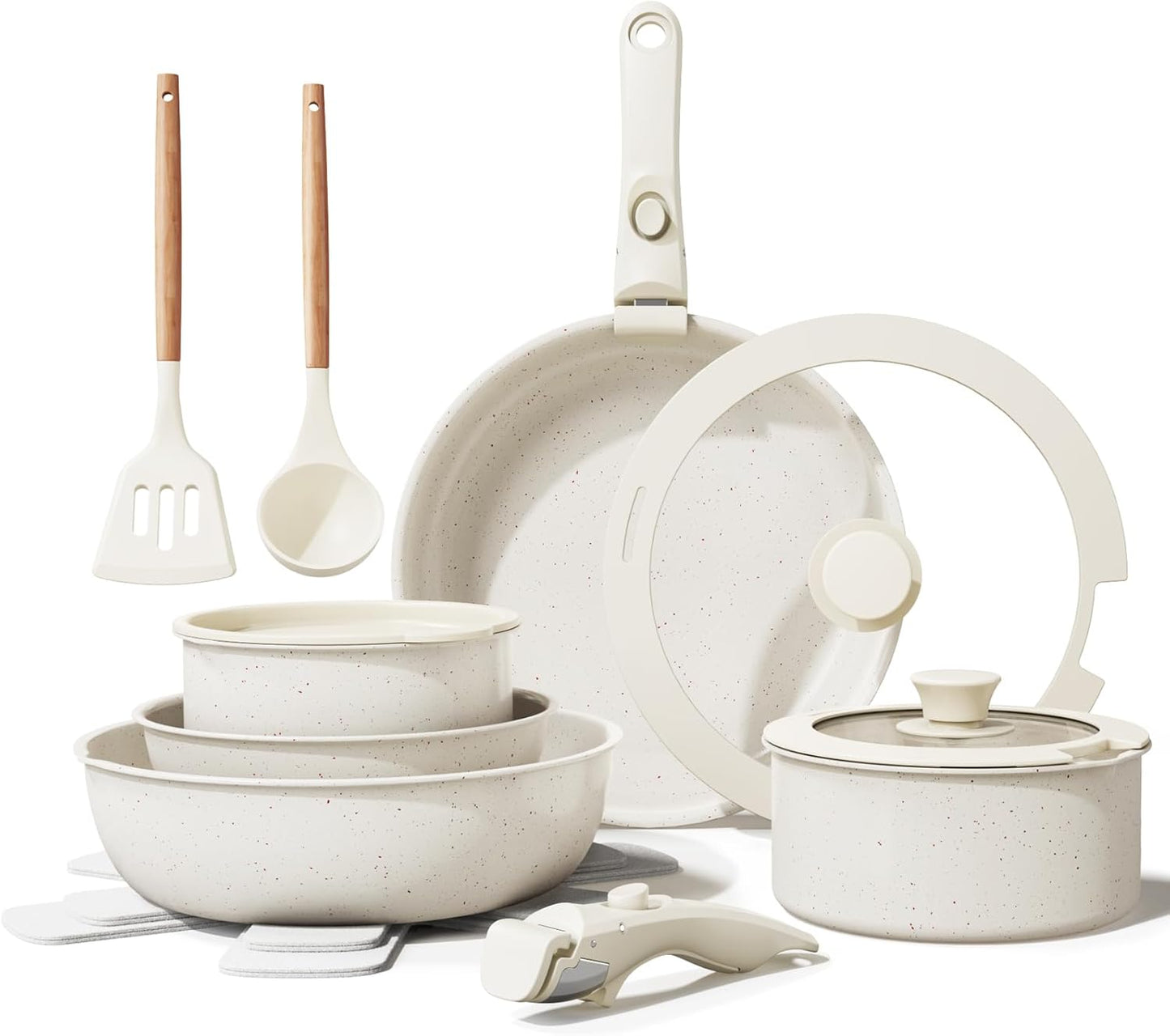 17-Piece Ceramic Nonstick Cookware Set