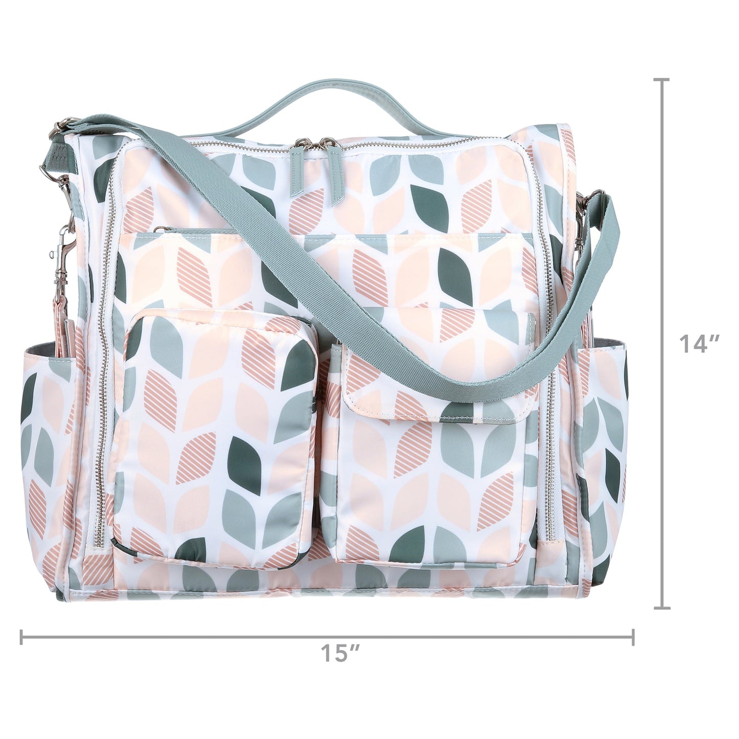 Nylon Convertible Diaper Bag Backpack, Floral