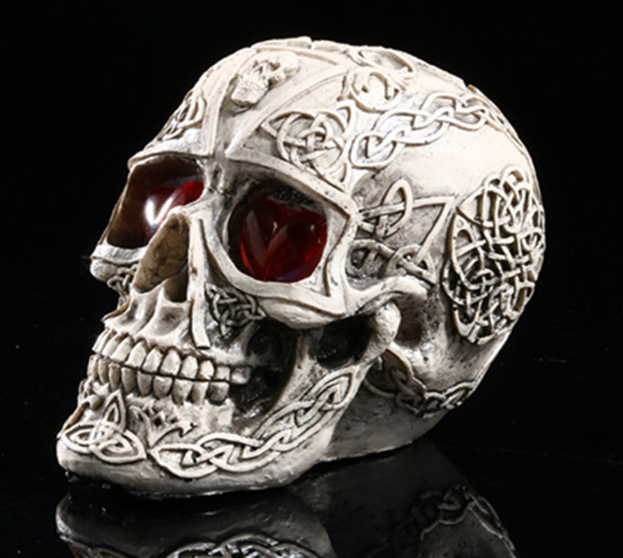 Resin led skull decoration