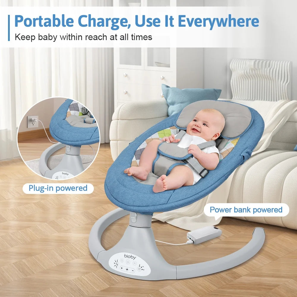 TEAYINGDE Baby Swing (Blue)