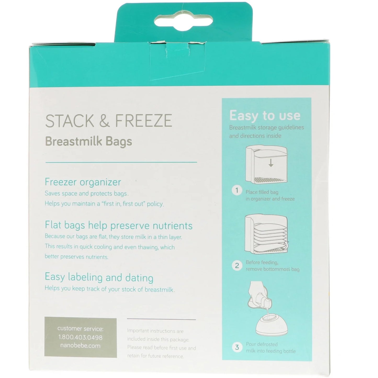 50Pk 5Oz Breast Milk Storage Bags - Fast Freezing & Thawing