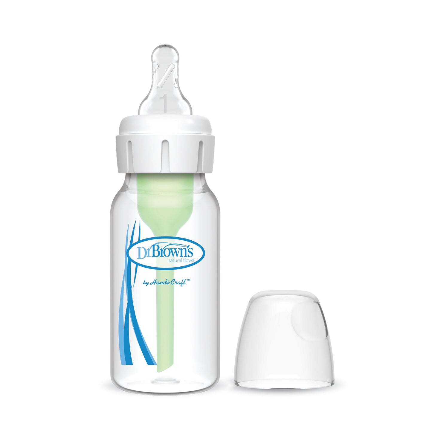 Natural Flow Anti-Colic Options+ Narrow Baby Bottle, 4Oz/120Ml, with Level 1 Slow Flow Nipple, 1-Pack, 0M+