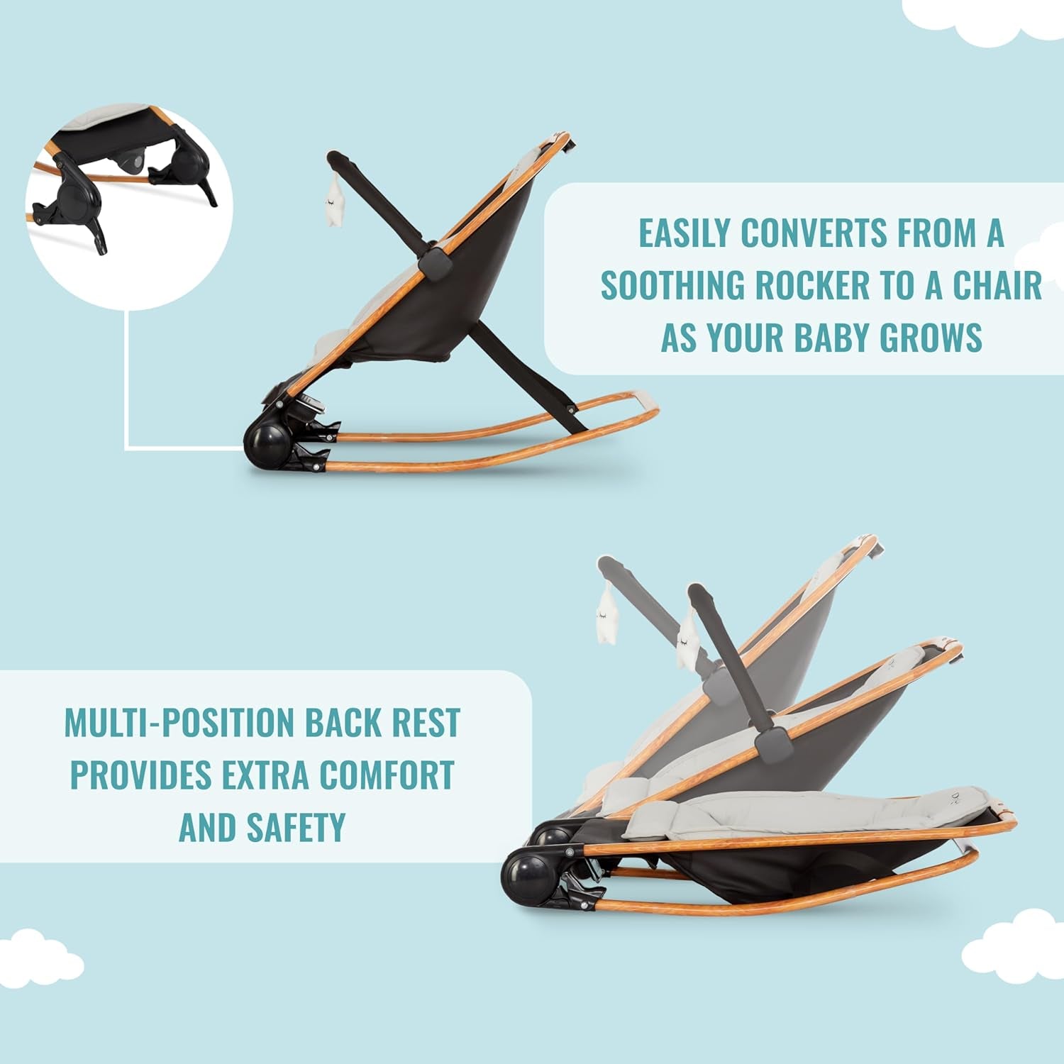 Rock with Me 2-In-1 Baby Rocker and Stationary Seat