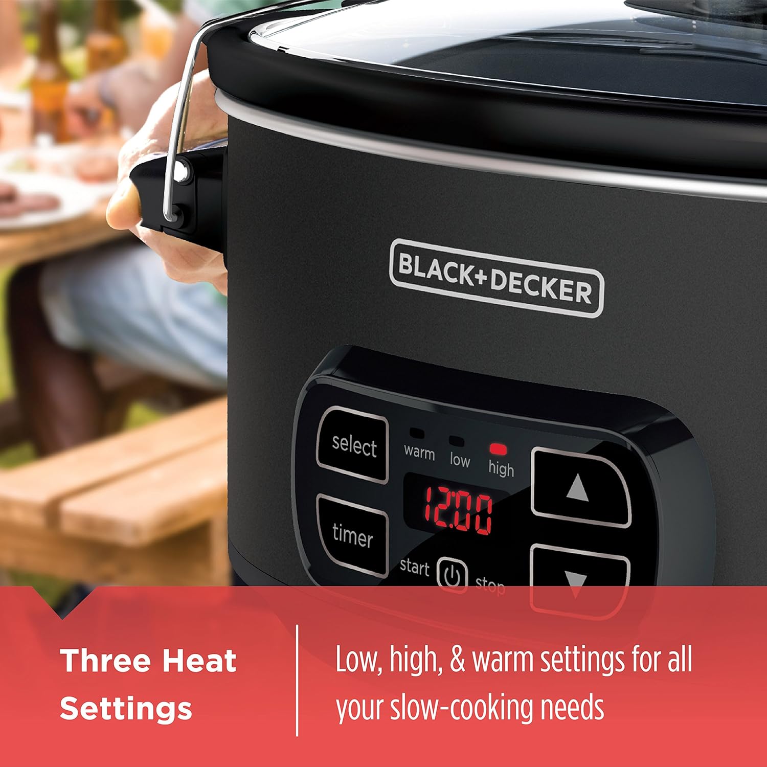 BLACK + DECKER 7-Quart Chalkboard Slow Cooker