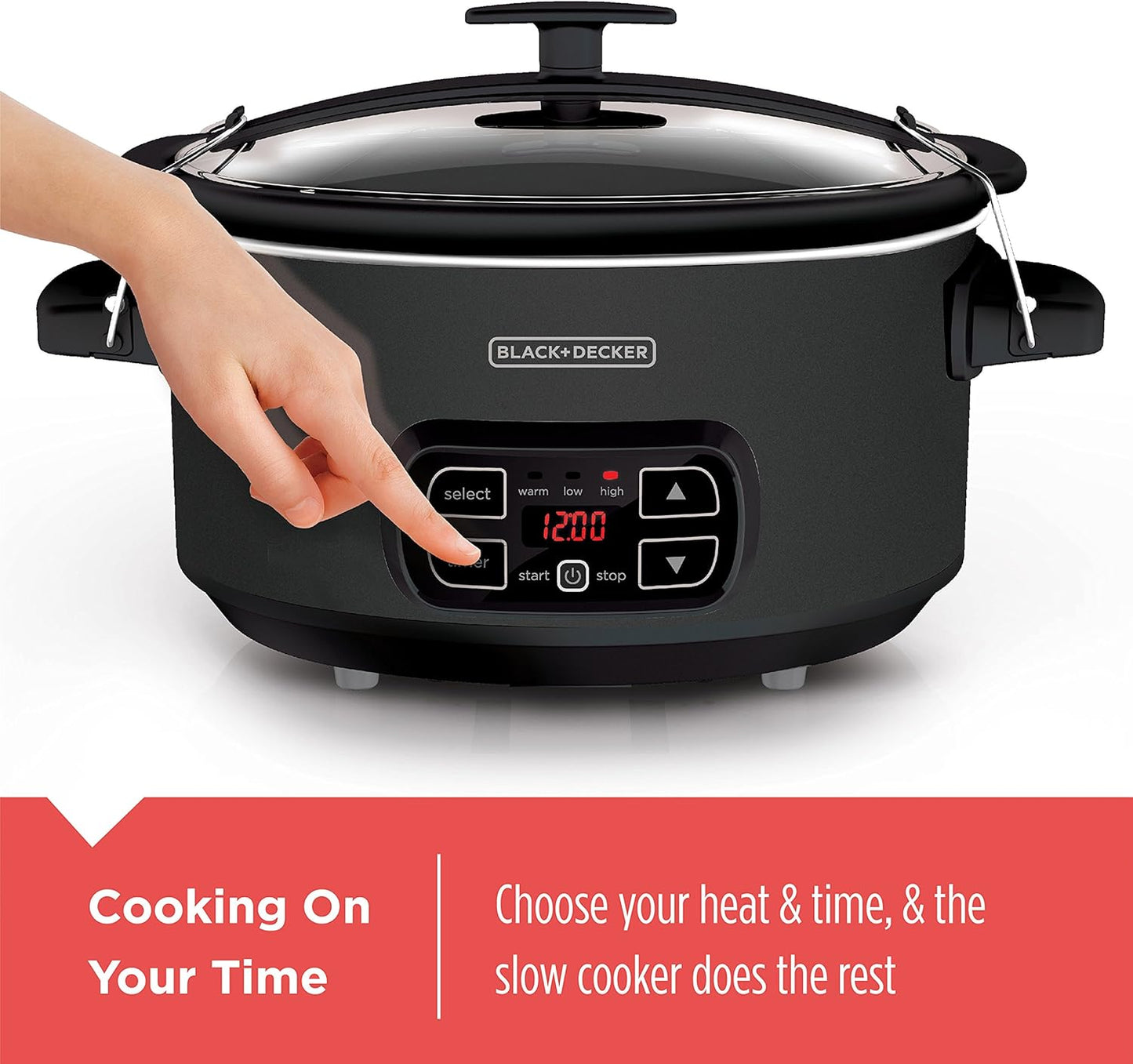 BLACK + DECKER 7-Quart Chalkboard Slow Cooker