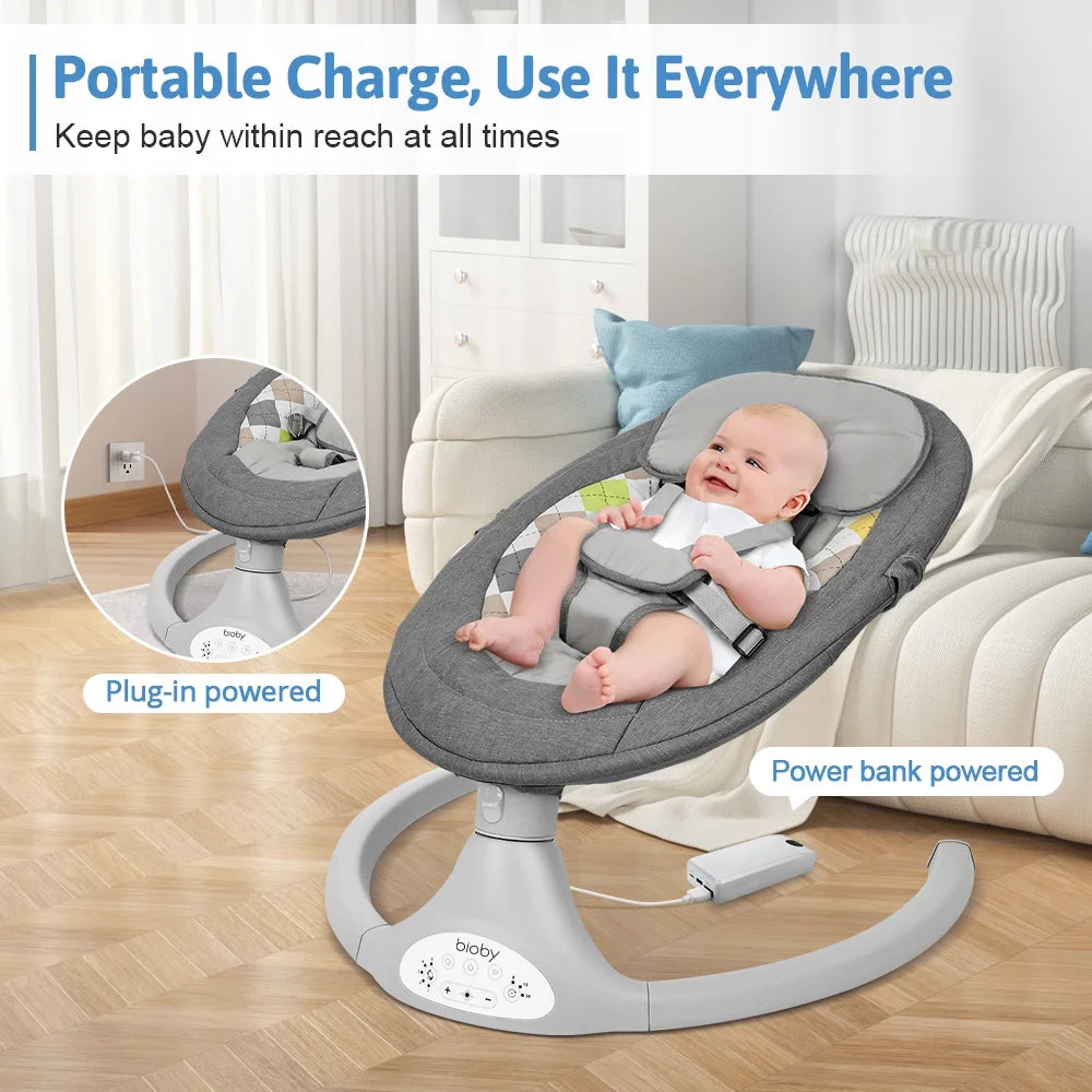 TEAYINGDE Baby Swing (Grey)