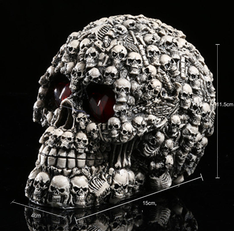 Resin led skull decoration