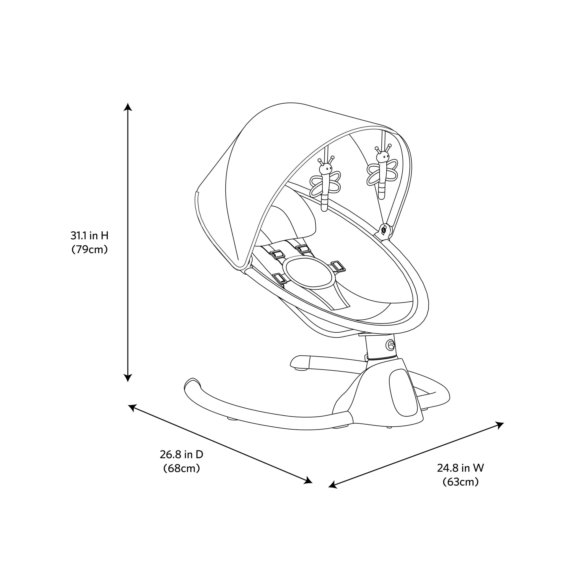 Tranquility Bluetooth Enabled Indoor Baby Swing (Stardust)