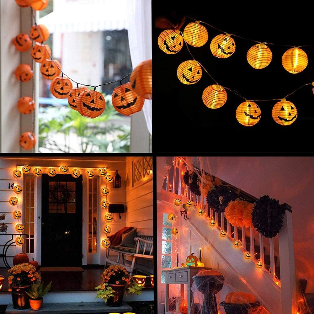 Halloween Pumpkin Lantern String Lights 8.5Ft 