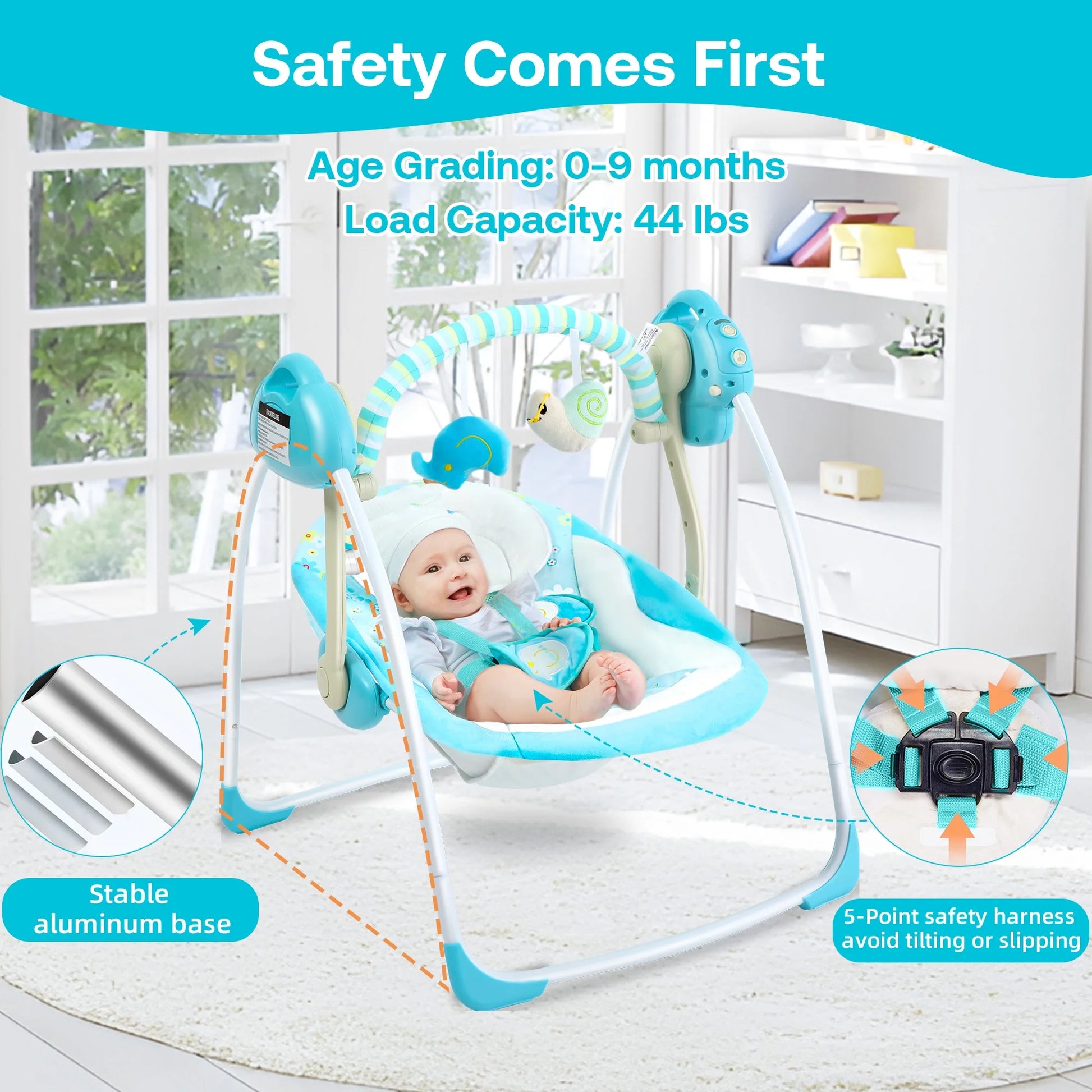 Yadala Baby Swing (Blue)