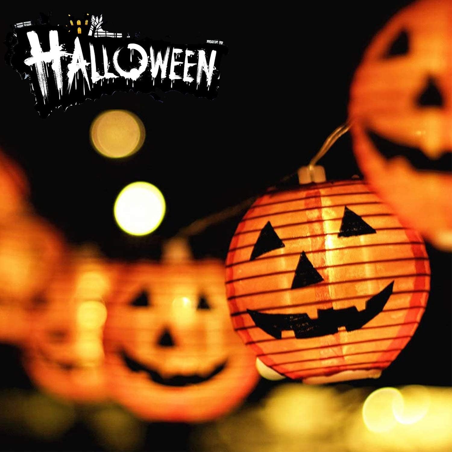 Halloween Pumpkin Lantern String Lights 8.5Ft 