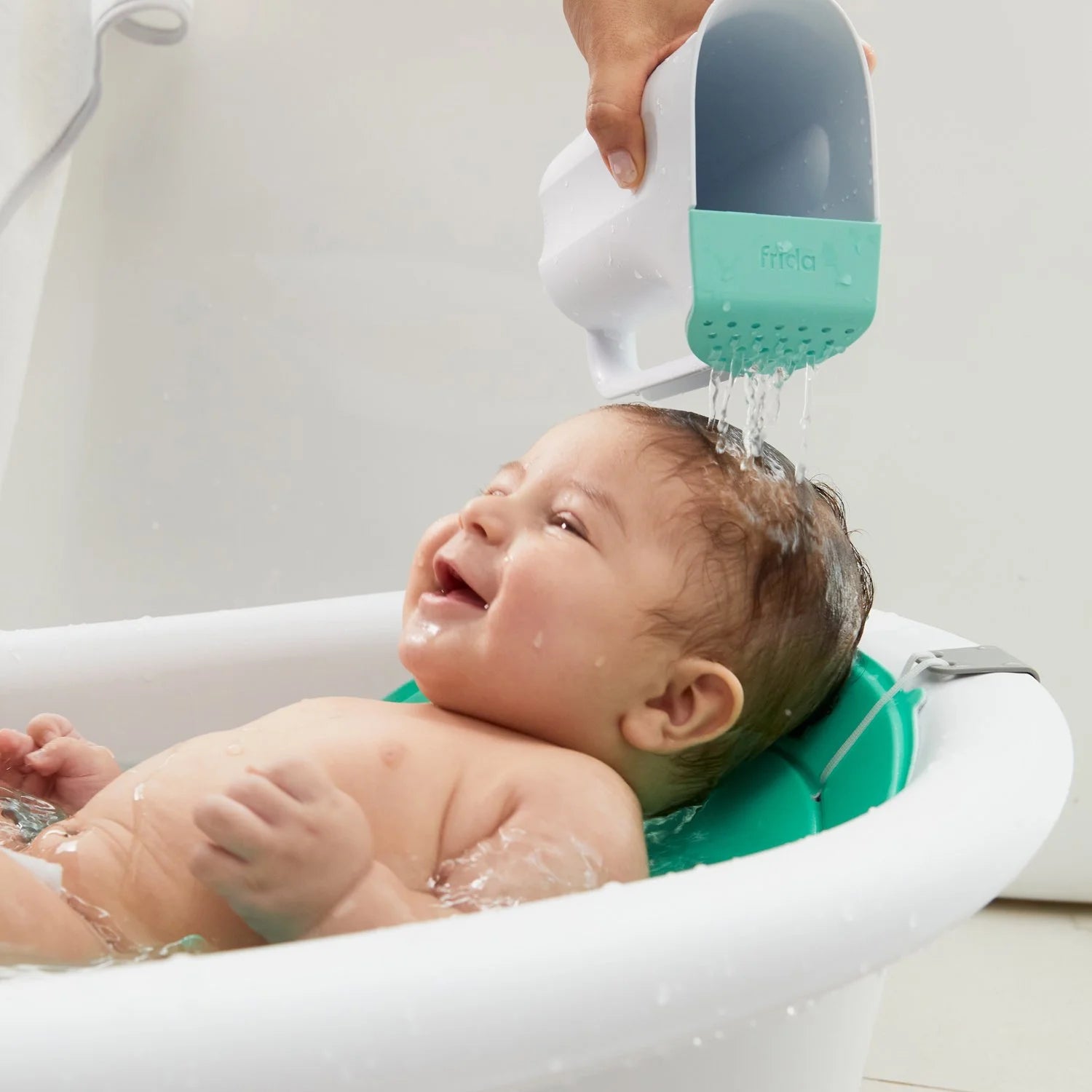 Control the Flow Bath Rinse Cup, Shampoo Rinser with Rainshower, Baby Bathtub Essentials