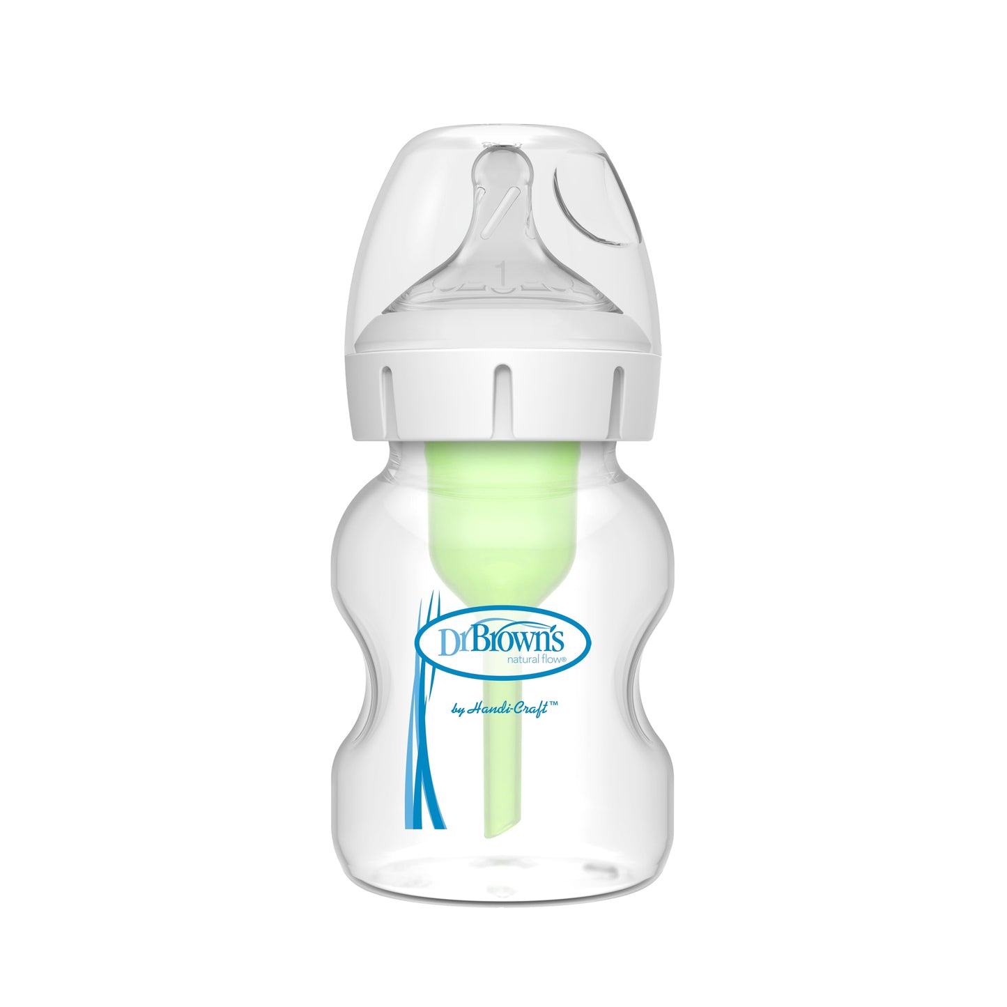 Natural Flow Anti-Colic Options+ Wide-Neck Baby Bottle, 5 Oz/150 Ml, Level 1 Nipple, 2-Pack, 0M+