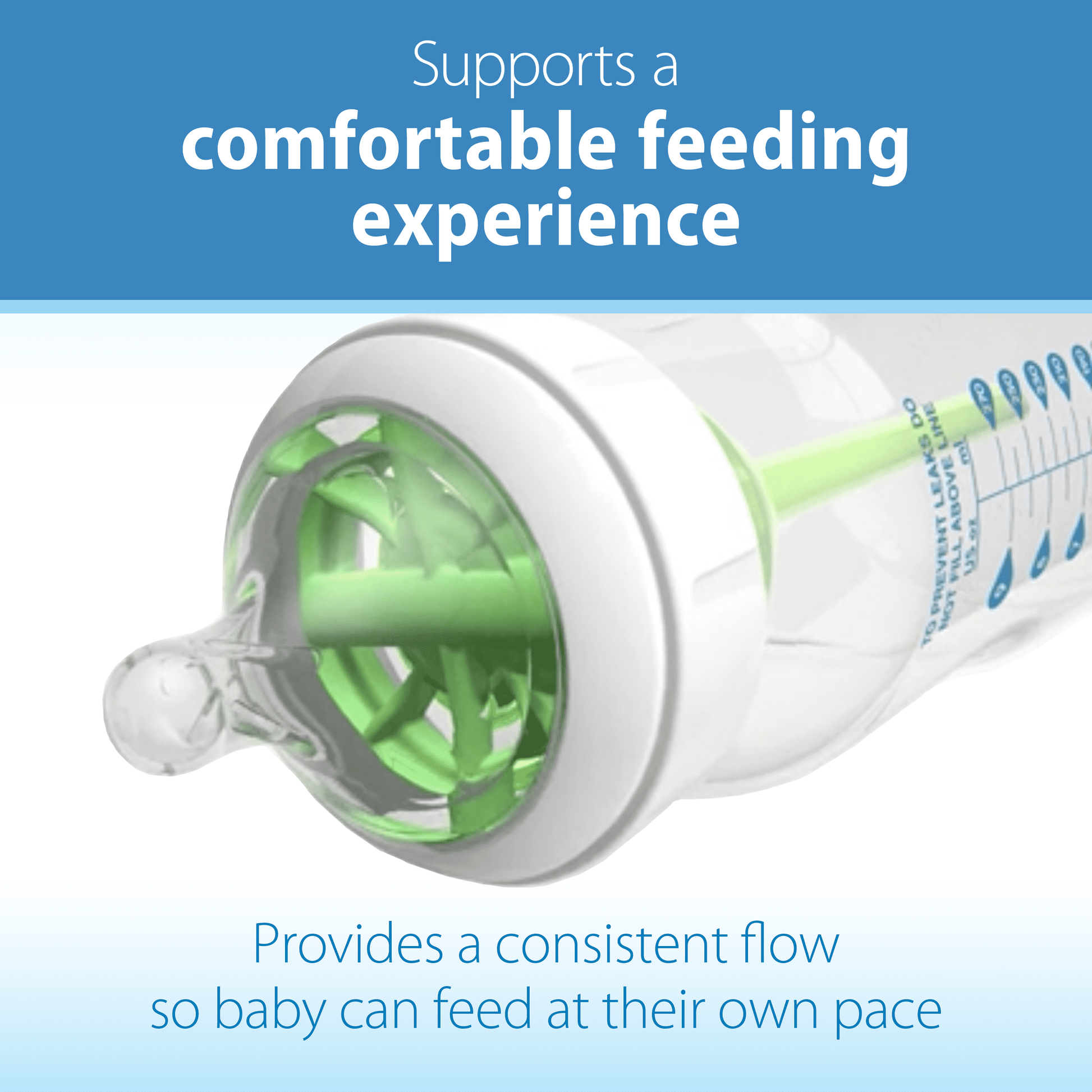 Options+ Wide-Neck Baby Bottle Nipple - Level 2, Medium Flow - 6-Pack - 3M+