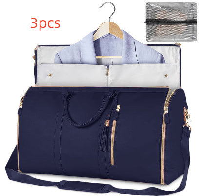 Large Capacity Travel Duffle Bag Women's Handbag Folding Suit Bag Waterproof Clothes Totes