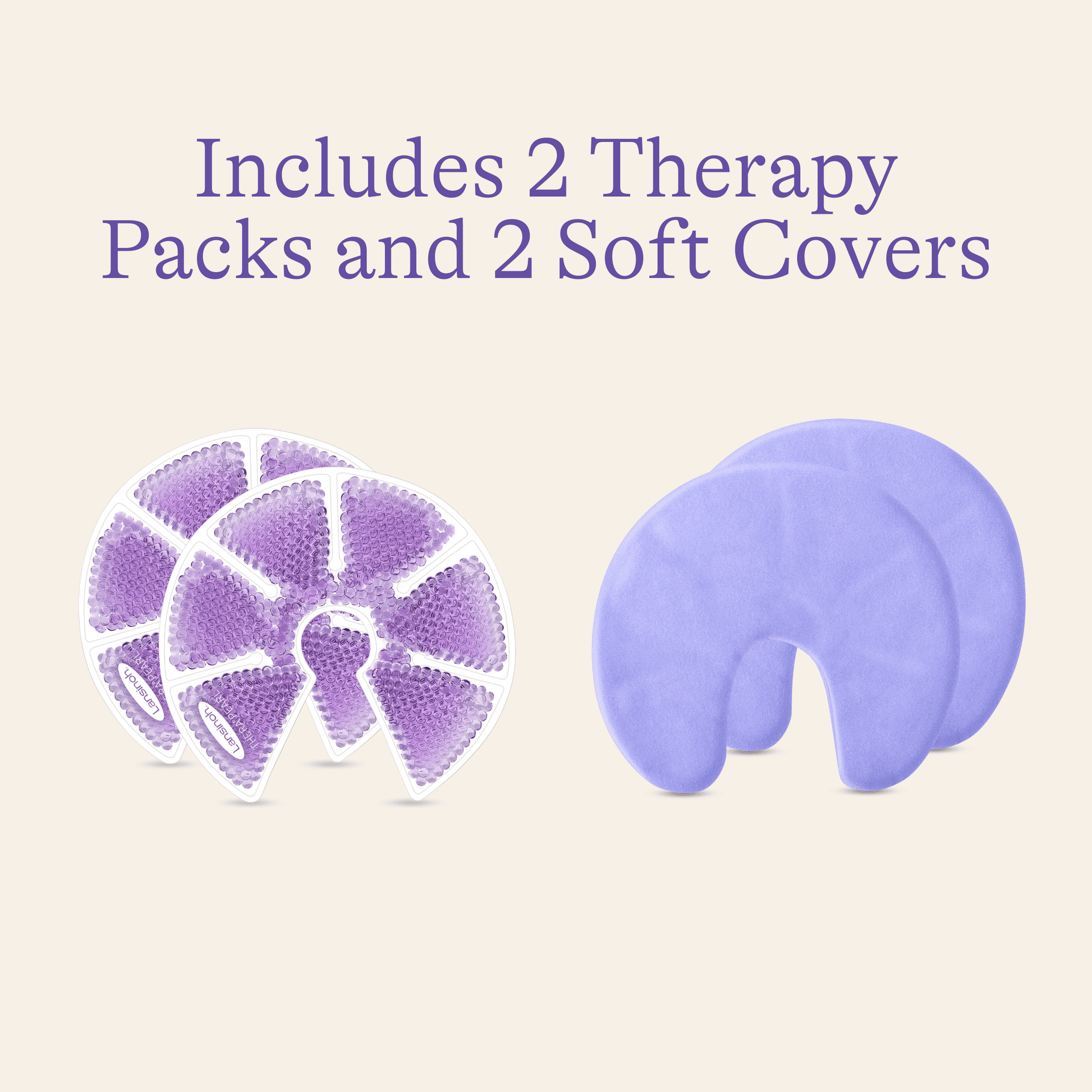 Hot & Cold Breast Therapy Packs with Covers, 2 Pack