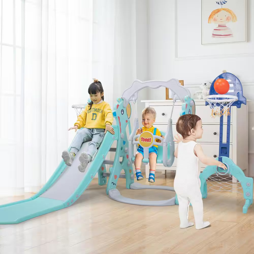 5 in 1 Toddler Slide and Swing Play-Set Baby'S Activity Center