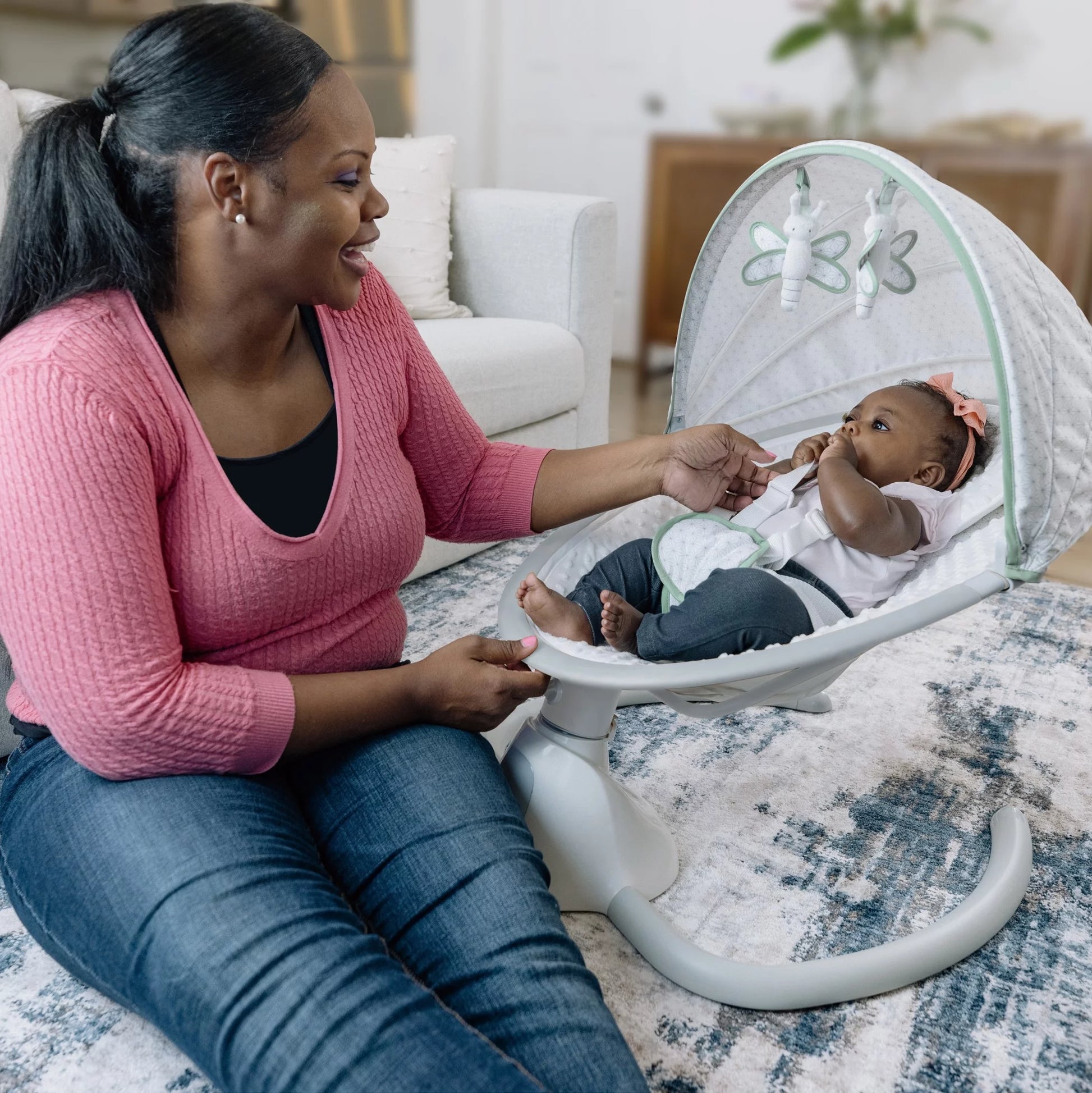 Tranquility Bluetooth Enabled Indoor Baby Swing (Stardust)