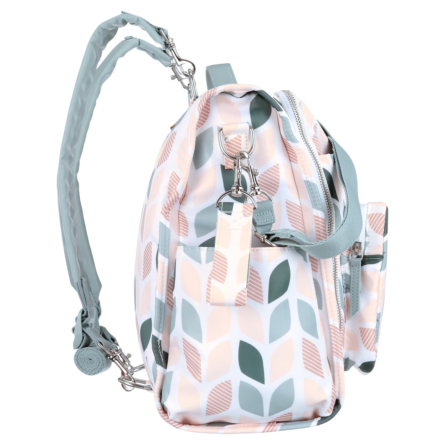 Nylon Convertible Diaper Bag Backpack, Floral